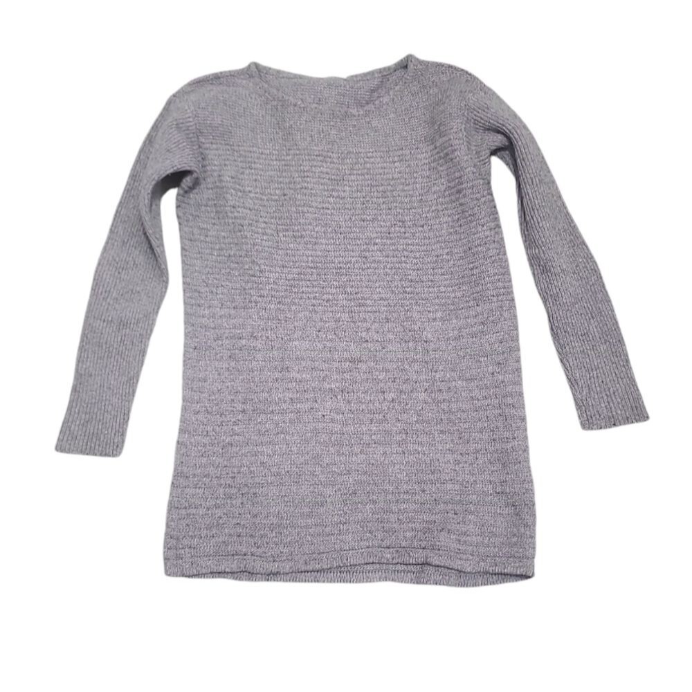 J. Jill Women's Grey knit long sleeve sweater size SP Petite mature tunic - Picture 2 of 10